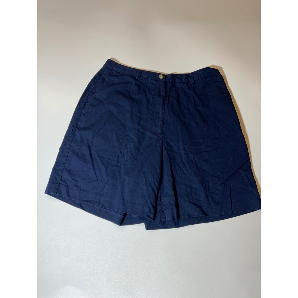 Tommy Hilfiger Golf Shorts Womens 10 Navy Blue Excellent Cotton Twill Preppy